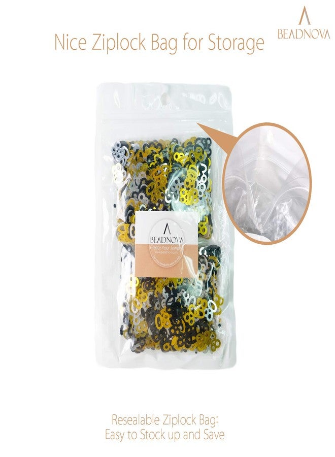 BEADNOVA 80th Birthday Confetti Eighty Years Old 80 Anniversary Number Confetti for Birthday Party Decor Wedding Table Decoration (1oz, Gold Silver Black Mix) - Image 5